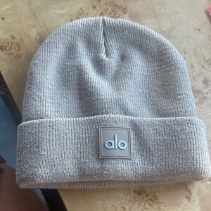 Alo Taupe Knit Beanie